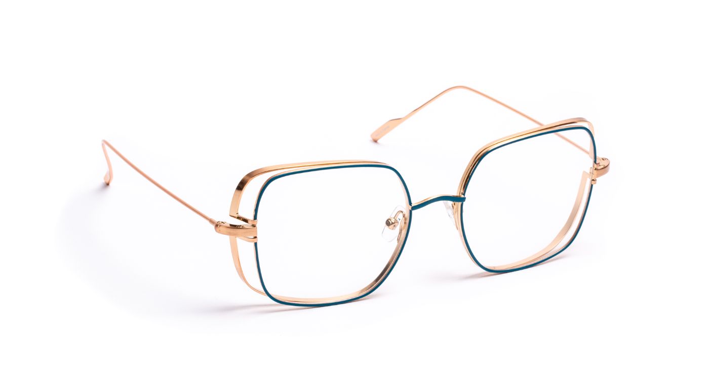 JF2915 C2555 Teal Blue/Rose Gold Brushed