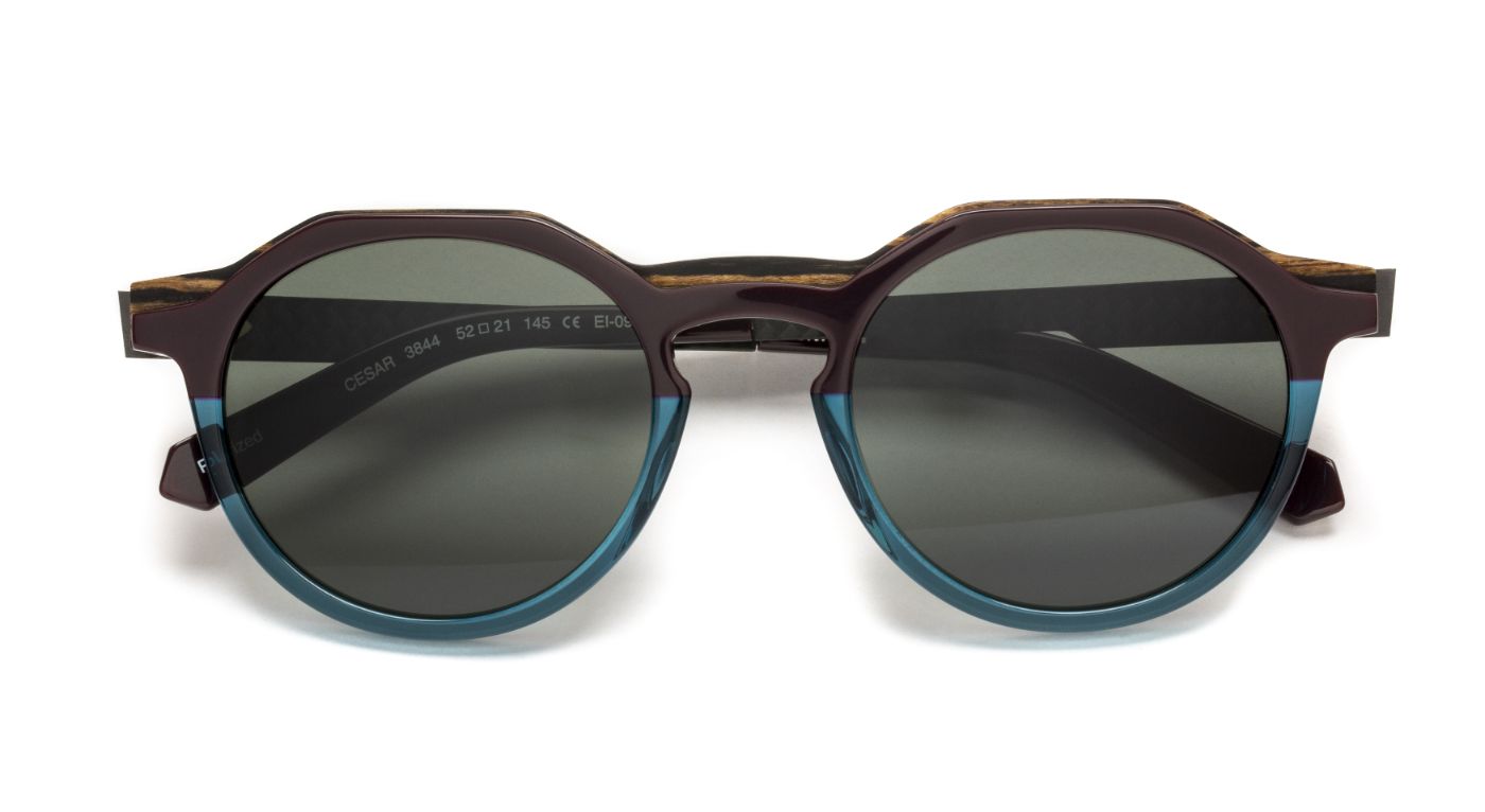Cesar C3844 Burgundy/Teal Blue