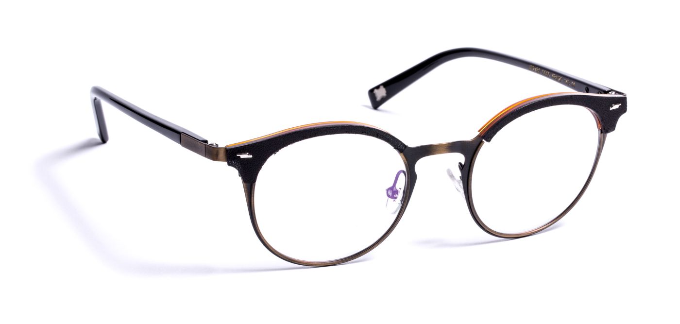 JF2785 C0050 Leather Black/Tortoiseshell/Metal Gold Brushed