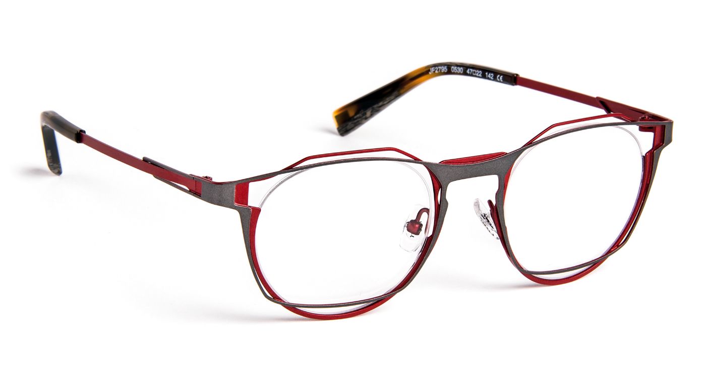 JF2795 C0530 Gunmetal/Red