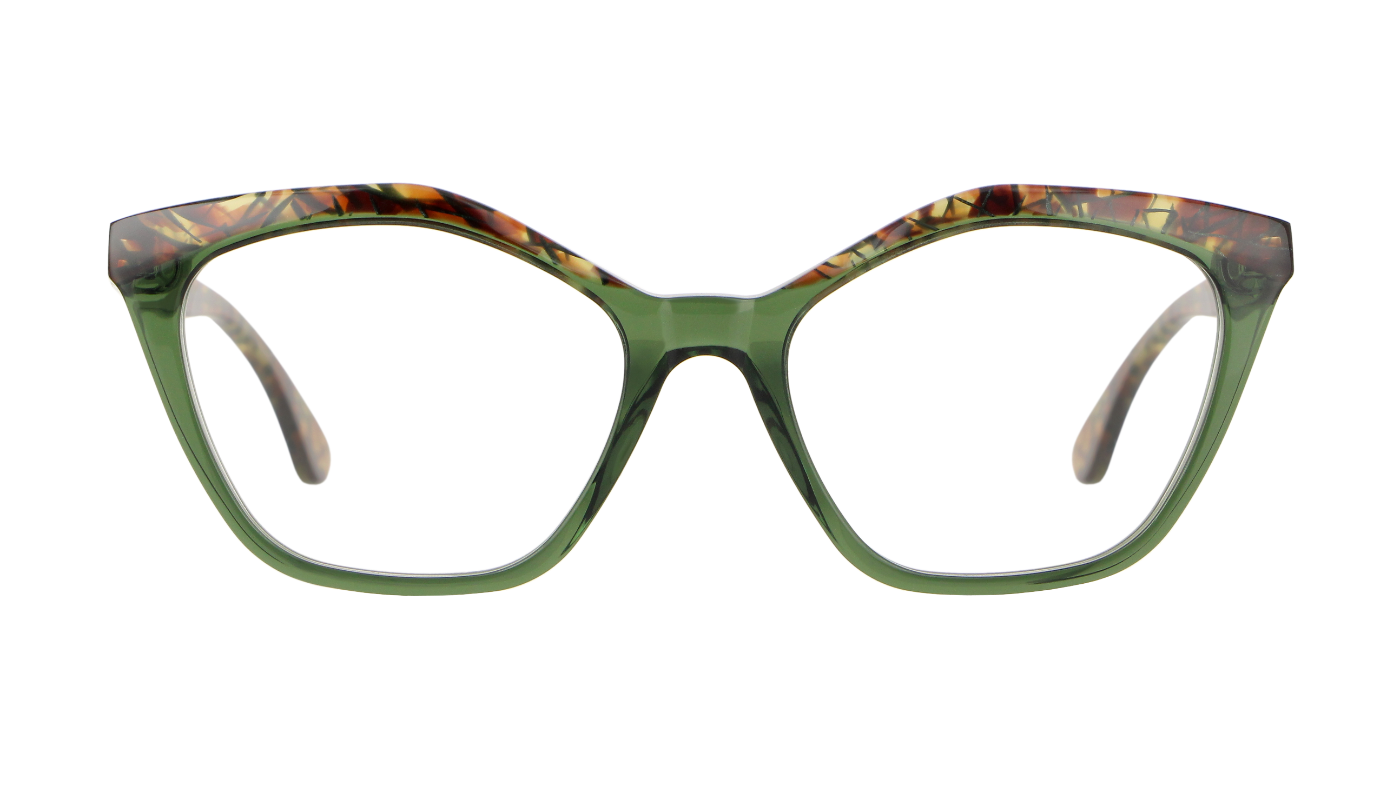 V1665 A639 Tangram Havana-Green/Transparent Green
