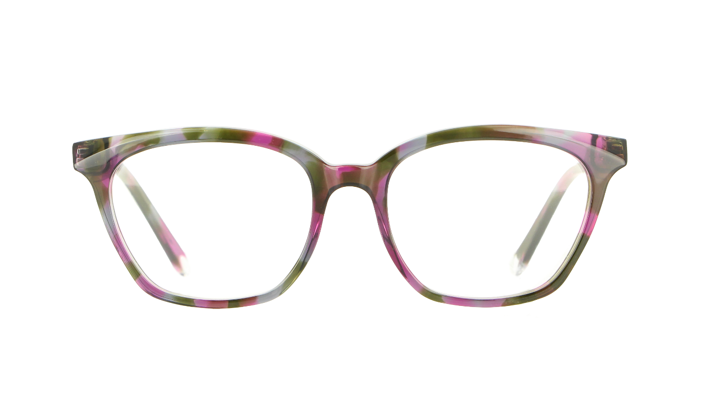 M140 A405 Transparent Grey On Fuchsia-Green Havana