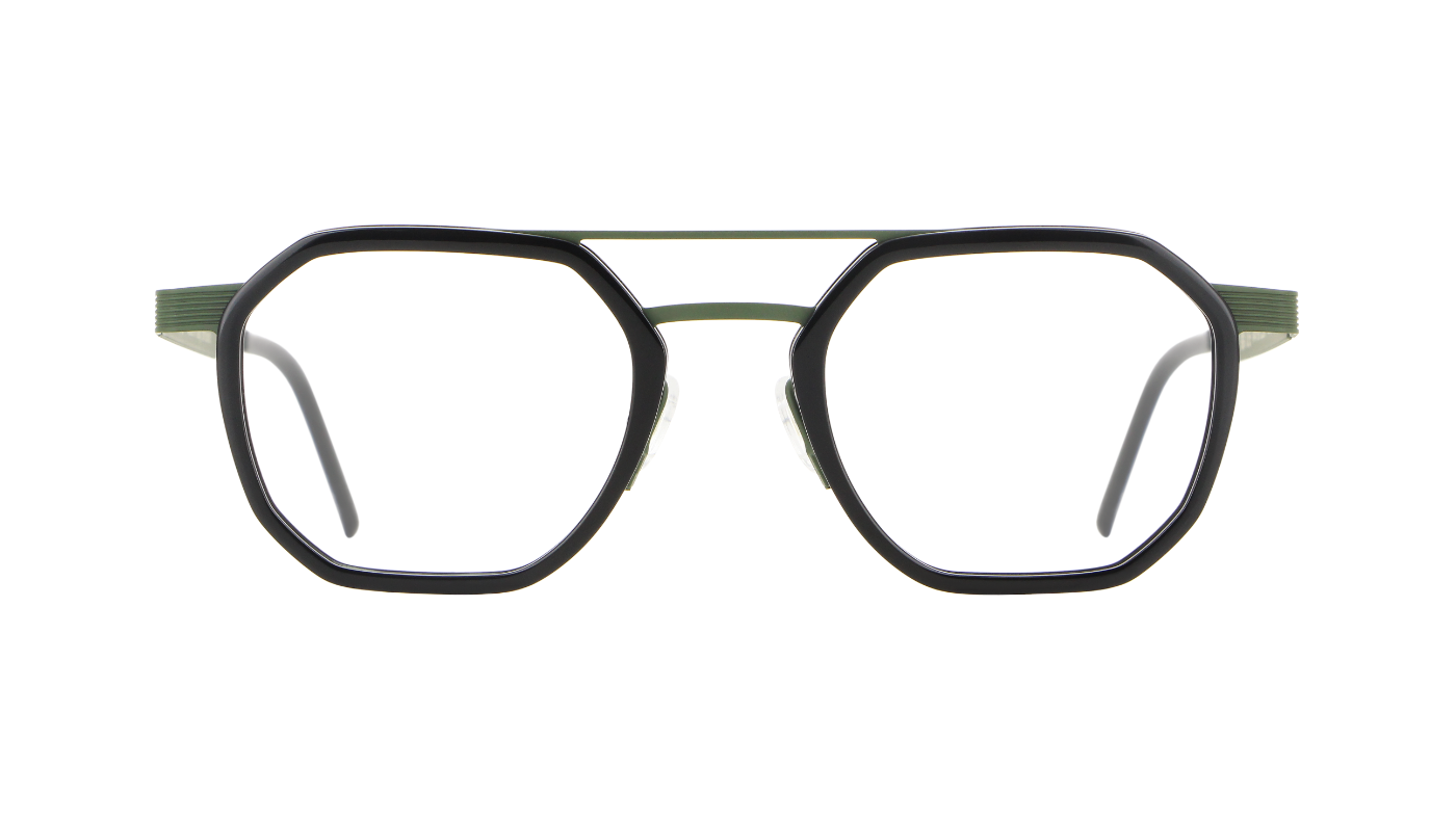 V4118 C391 Matt Dark Green With Black Acetate Ring