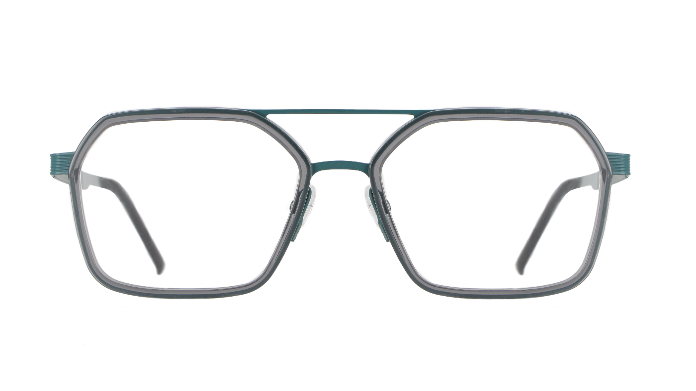 V4120 C377 Matt Teal/Transparent Grey Acetate