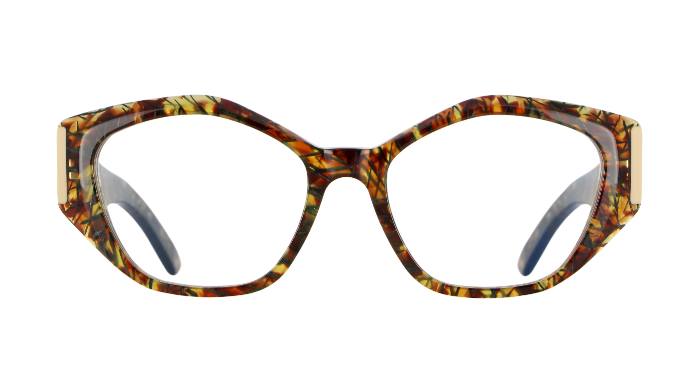 V1696 A639 Havana-Green Tangram/Solid Cream