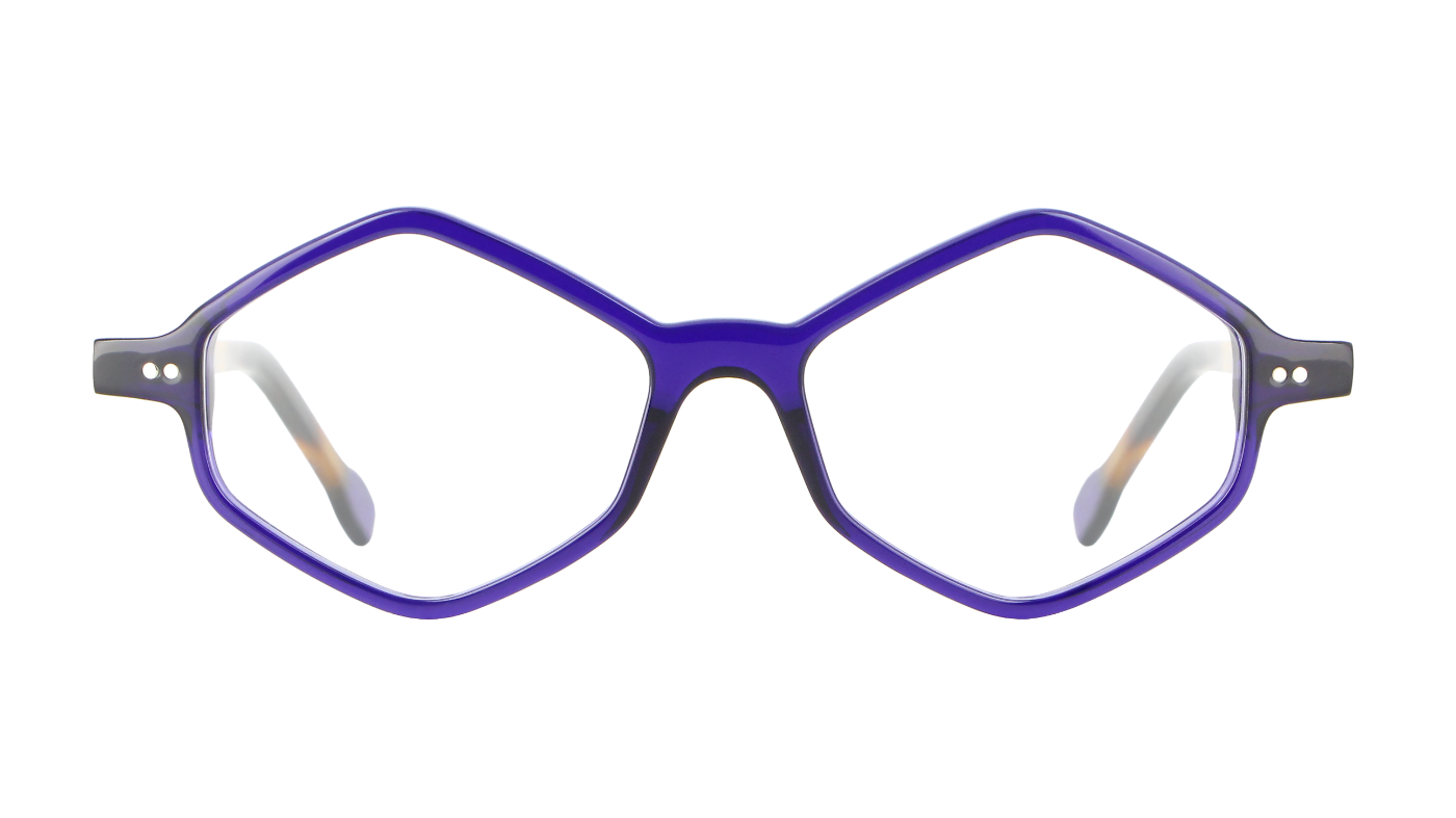 V3164 A565 Transparent Dark Purple With Havana