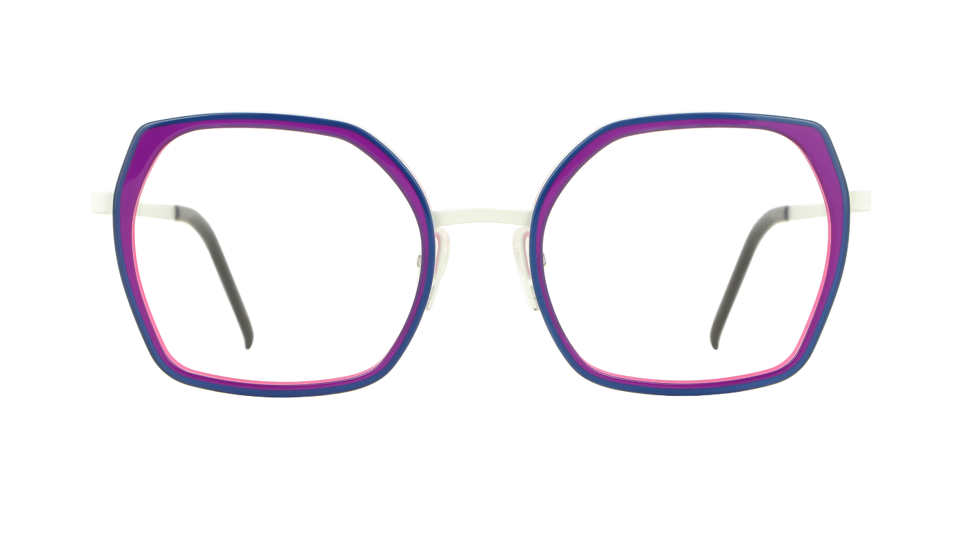 V4122 C305 Matt White/Transparent-Milky Pruple Acetate
