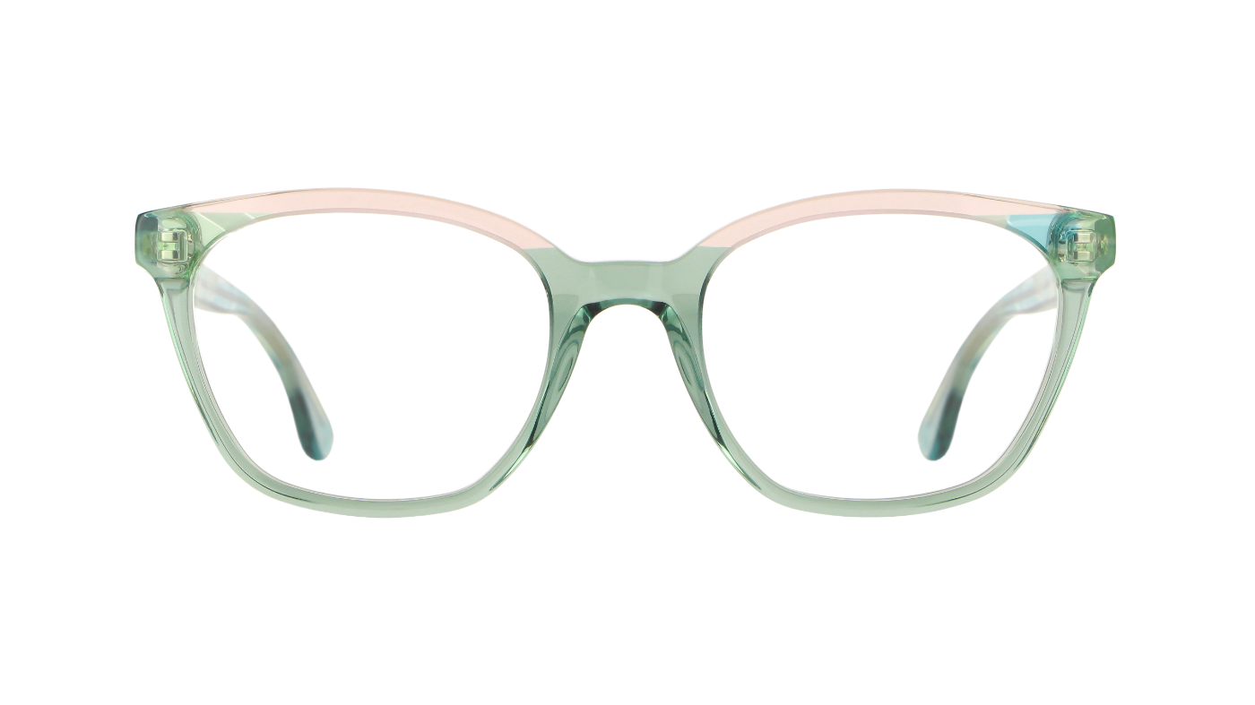 V1542 A389 Transparent Pink/Green
