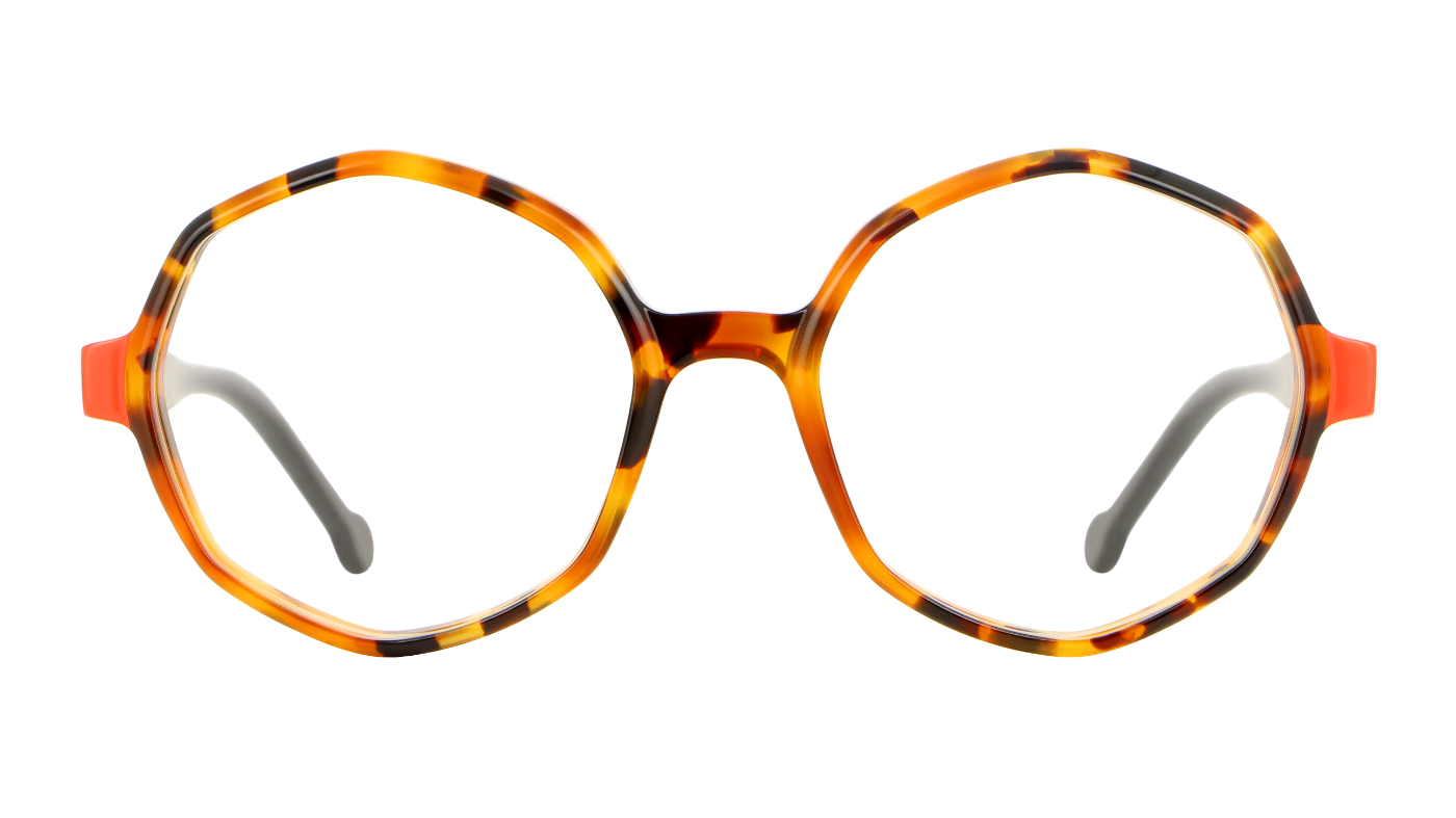 V1802 A836 Spotted Havana/Solid Orange