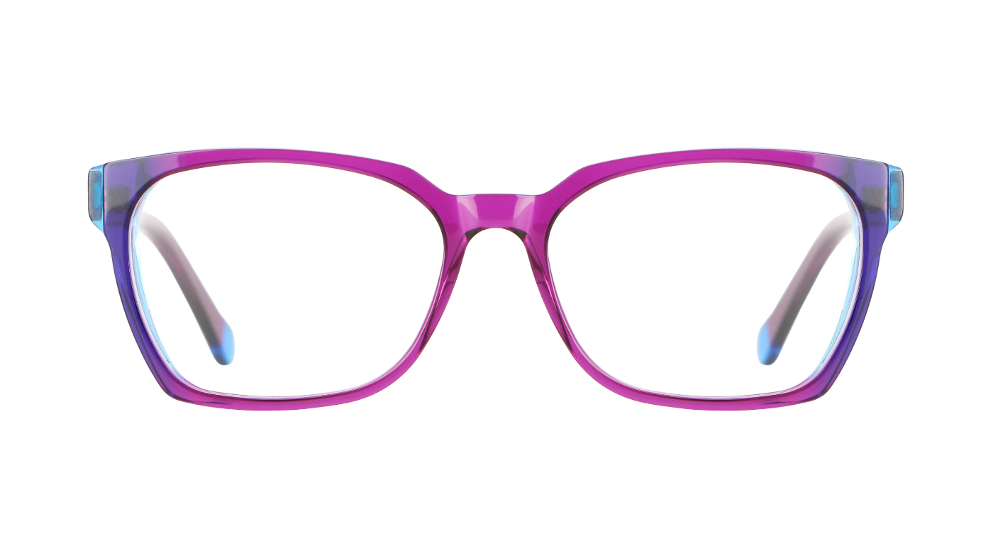 V1825 A245 Transparent Fuchsia With Light Blues