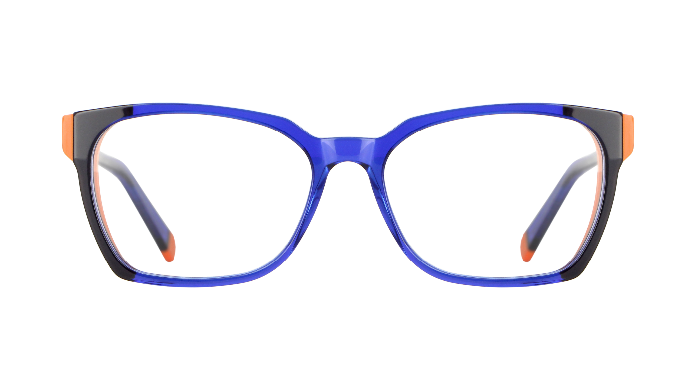 V1825 A34 Transparent Blue With Oranges