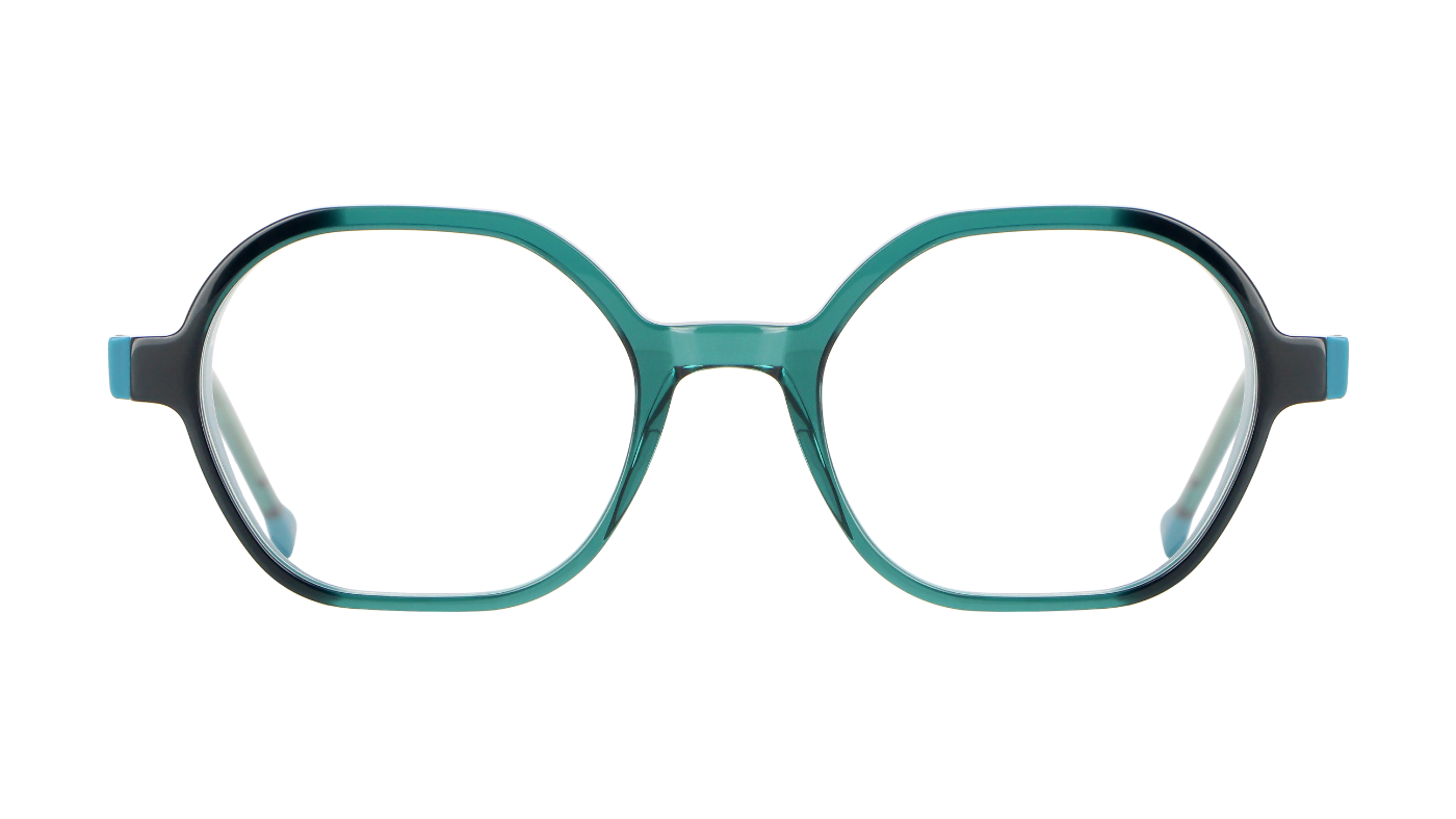 V1830 A247 Transparent Dark Teal With Turquoises