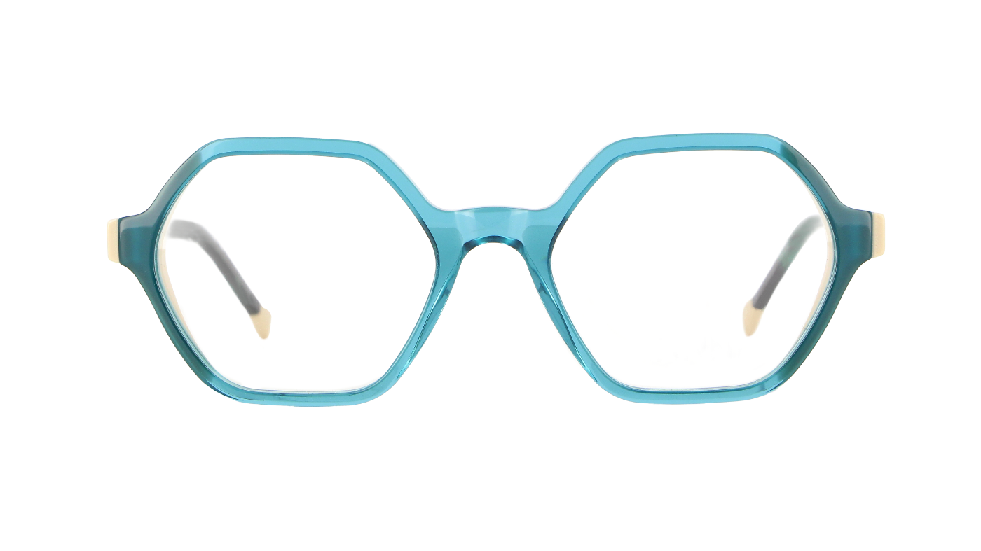 V1831 A207 Transparent Turquoise With Creams
