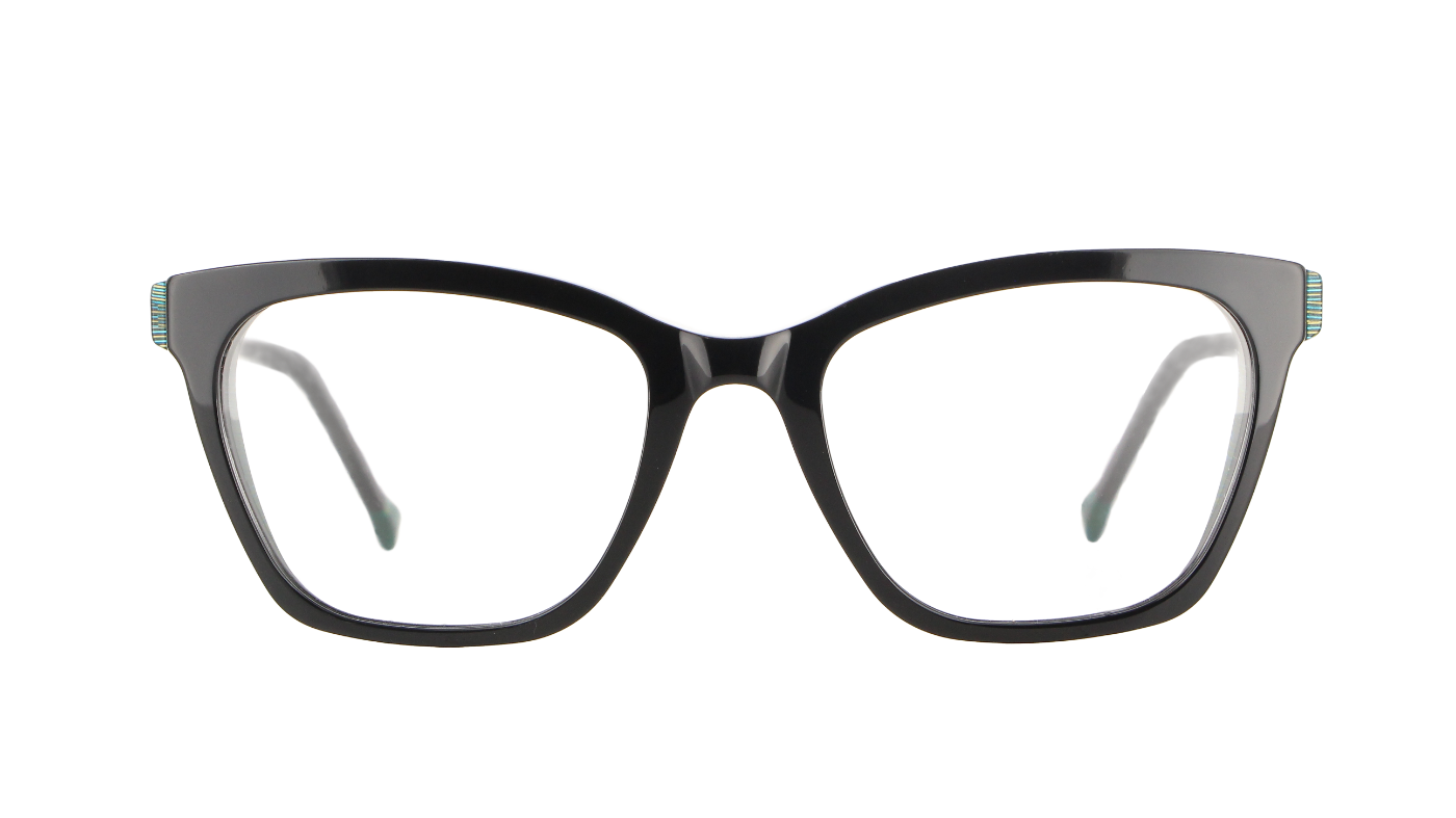 V1833 A991 Black With Turquoise Rasters