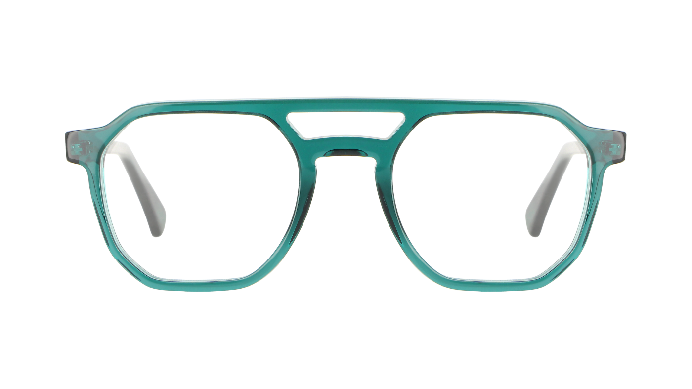V2177 A97 Transparent Teal With Light Green Lacquers