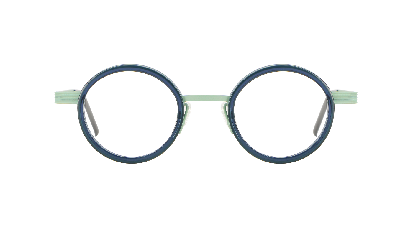 V4126 C374 Matt Sage Green/Transparent Blue Acetate